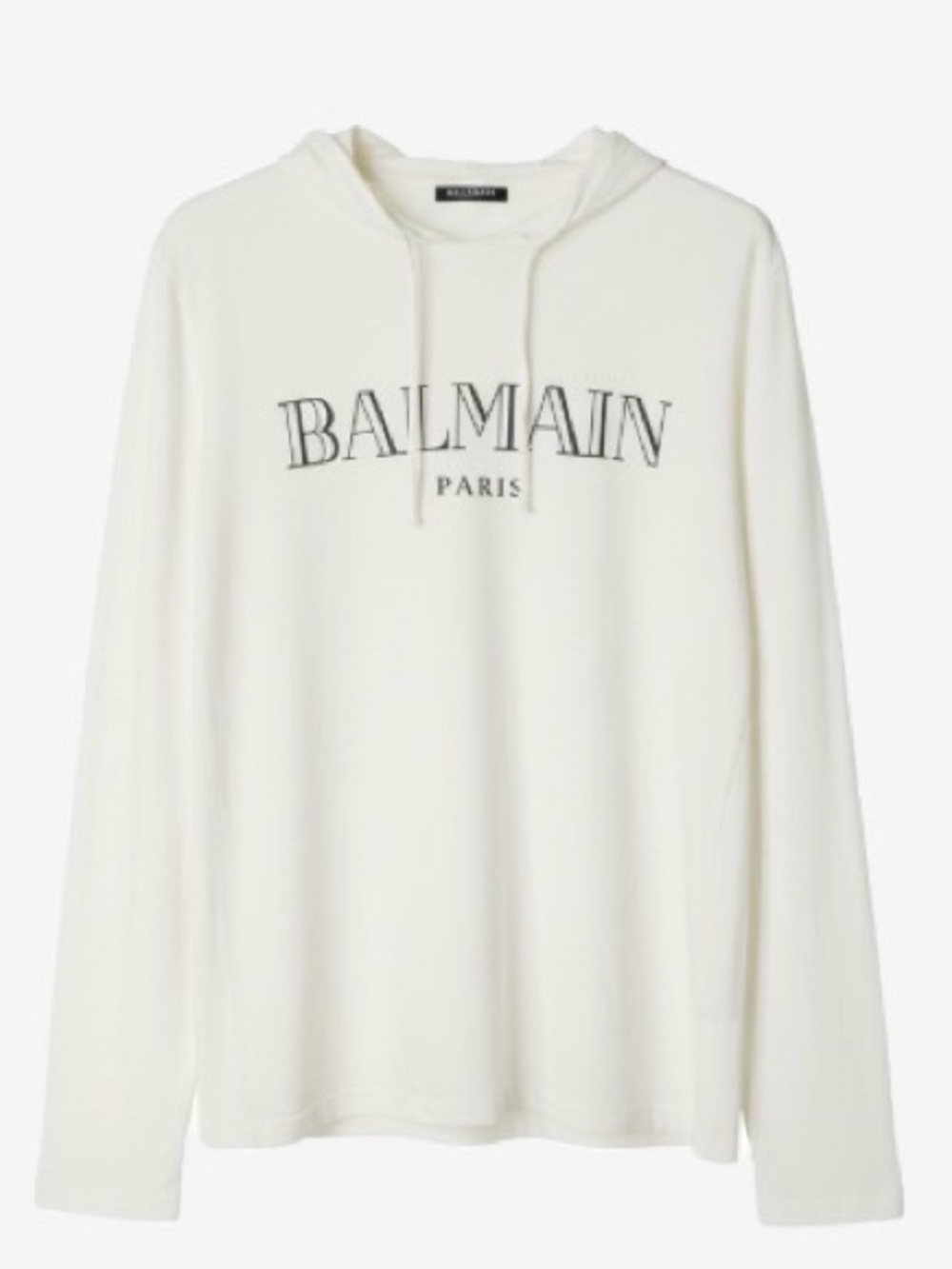 🛍️Balmain Paris Authentic Unisex Off White Cotton Hooded Pullover